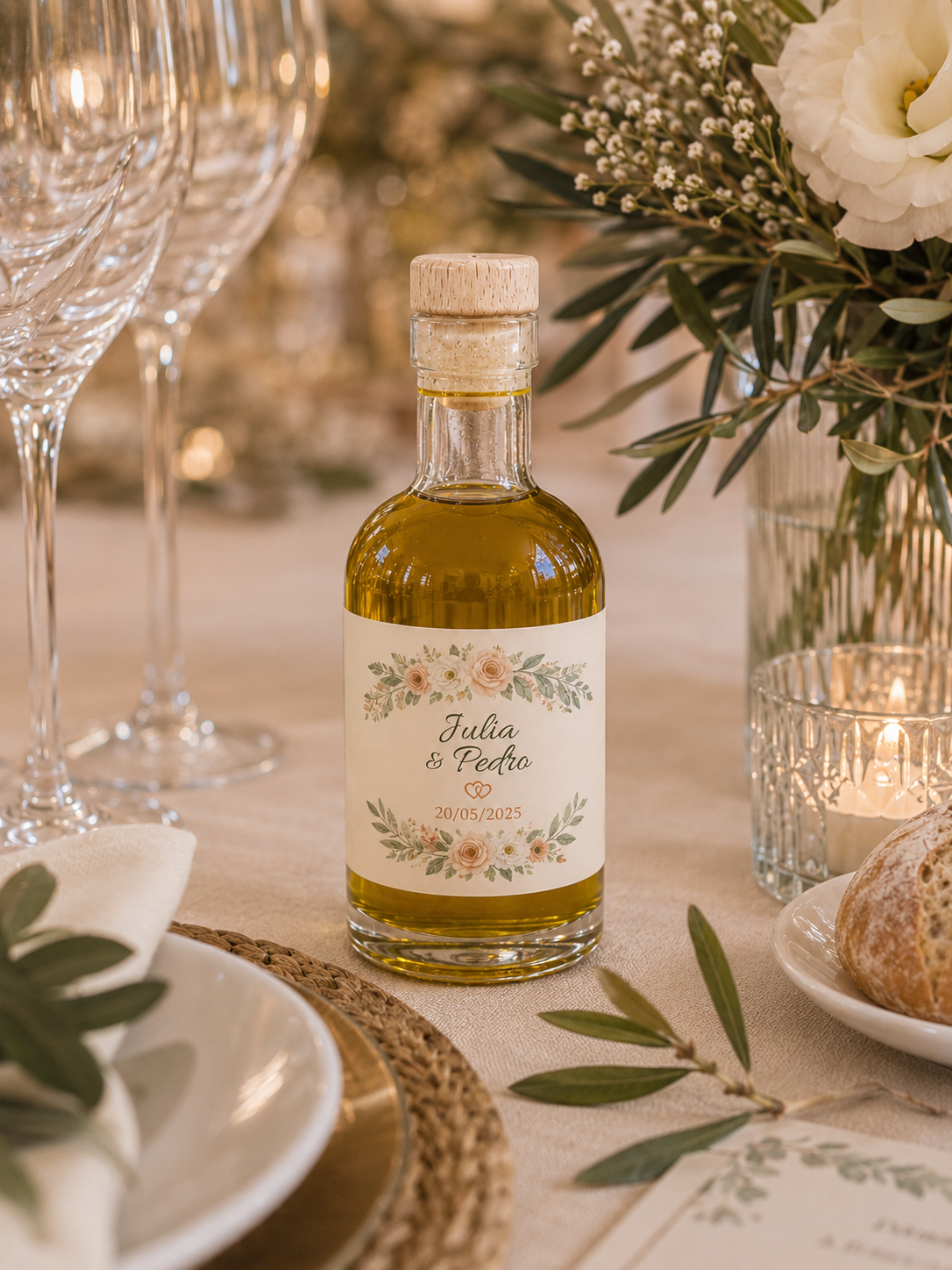 Botellas de aceite personalizadas para bodas: un detalle original para tus invitados