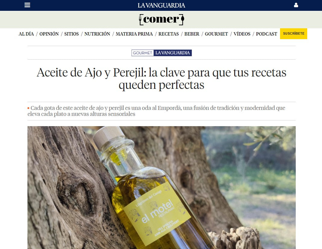 Llàgrimes del Canigó en COMER de La Vanguardia