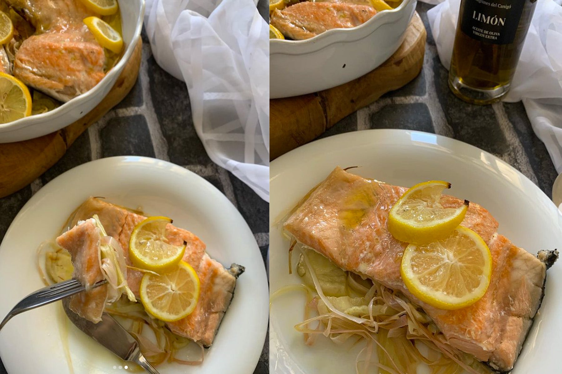 Receta Saludable y Sabrosa: Salmón Asado con Verduras y Aceite de Limón