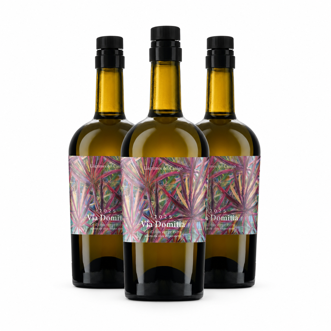 Pack 3× Via Domitia 2025 - Oli d'Oliva Verge Extra 750 ml