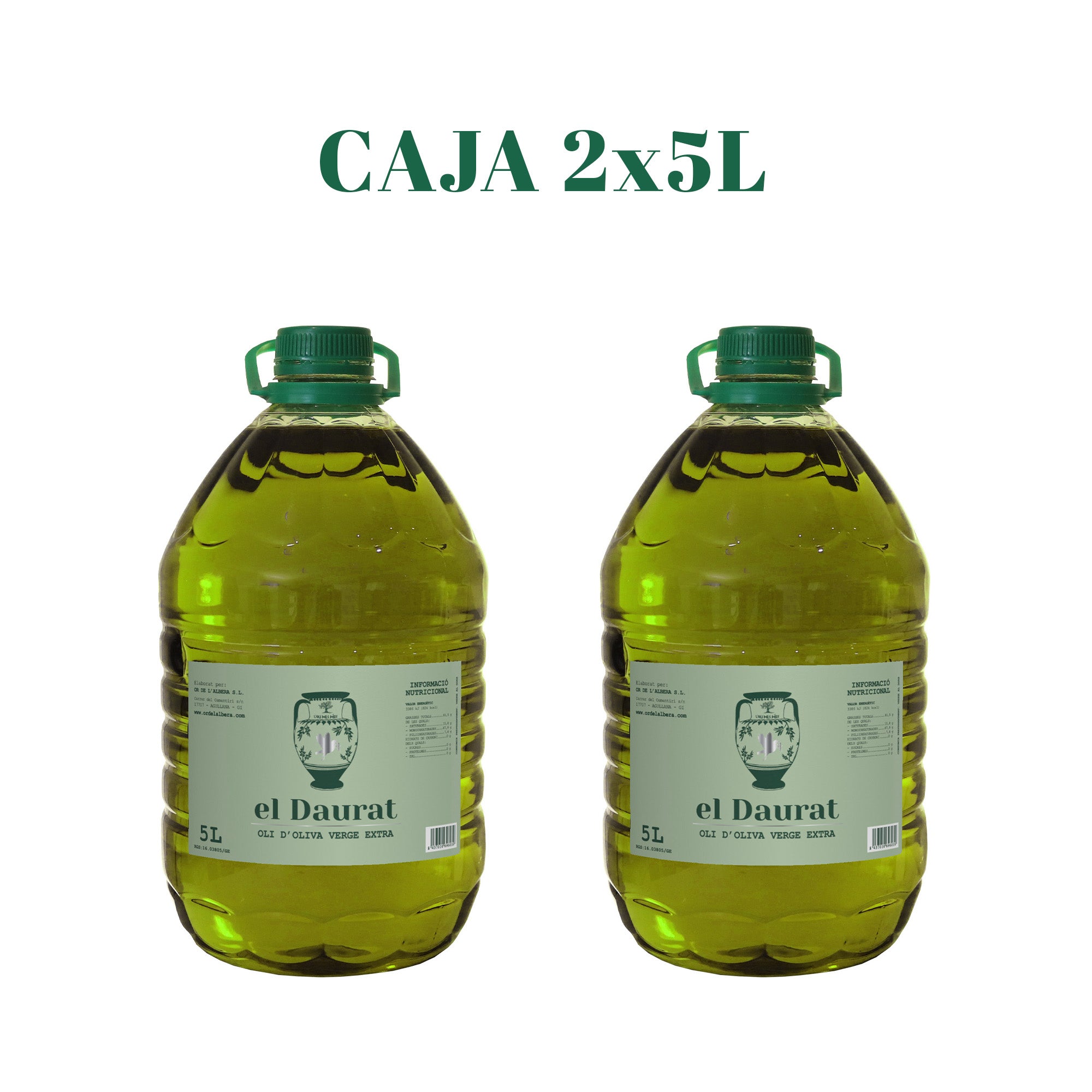 El Daurat 5L - Aceite de Oliva Virgen Extra Premium de la Costa Brava en Garrafa de 5 Litros