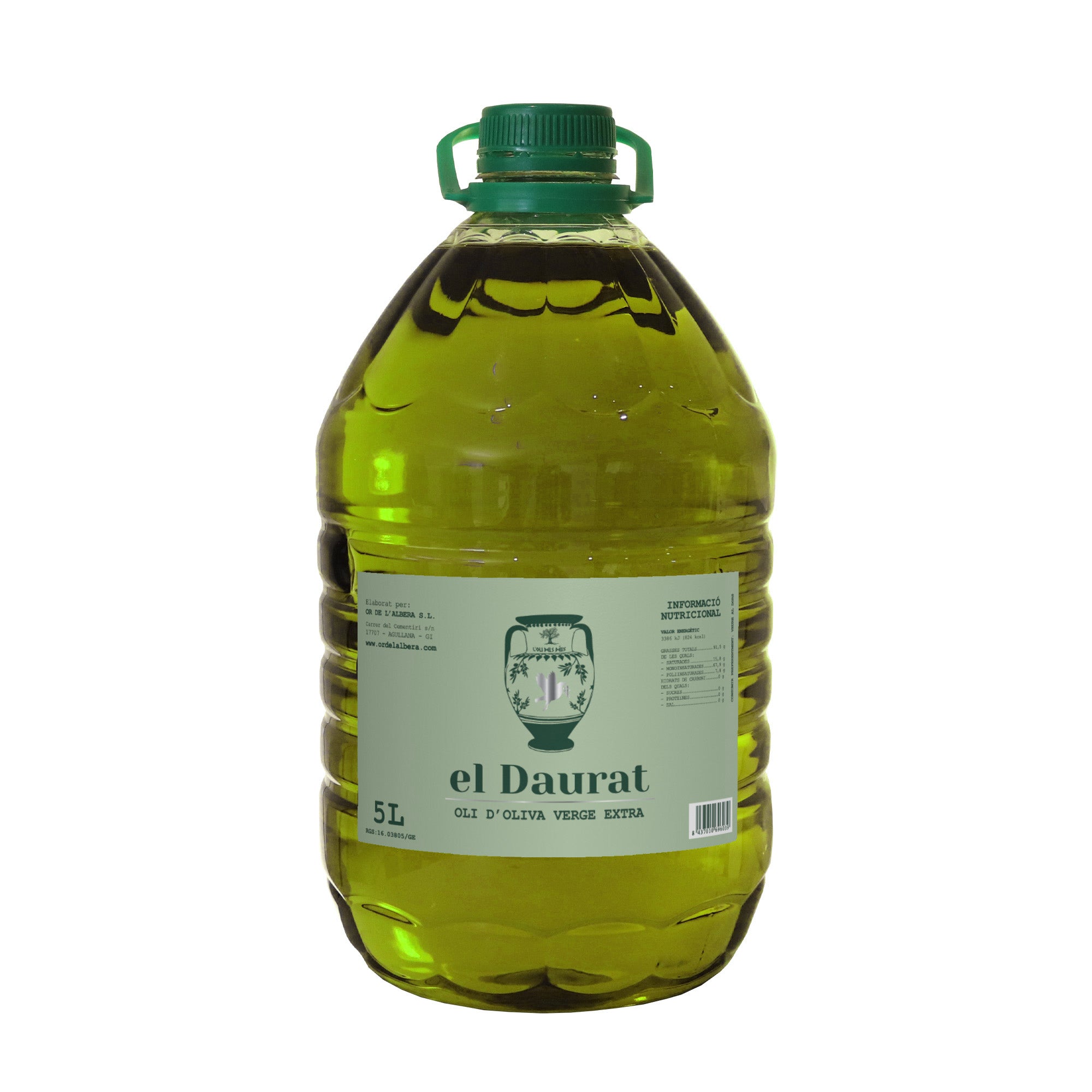 El Daurat 5L - Oli d'Oliva Verge Extra Premium de la Costa Brava en Garrafa de 5 Litres