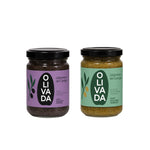 Gourmet Olive Spreads Pack – Green Olive Spread and Black Olive Spread 140g